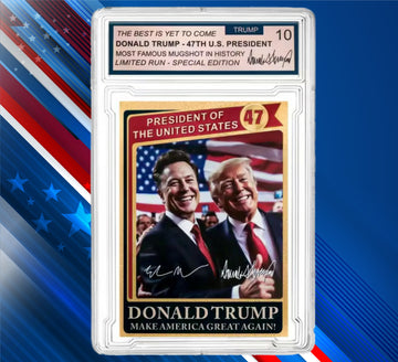 Donald Trump & Elon Musk Collector's Trading Card - Gem Mint 10 Rated