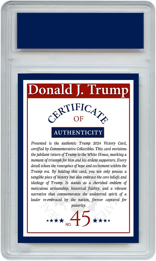 Donald Trump Prayer Card Collector's Trading Card - Gem Mint 10 Rated