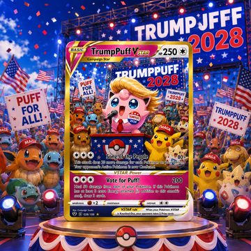 [Pre-Sale] ⭐ TrumpPuff VSTAR 🎤 – “Song of the People” Limited Edition Collectible Card🔥