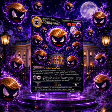 [Pre-Sale] 👻 Trumpstly 💜 – “America First” White House Limited Edition Parody Collectible Card