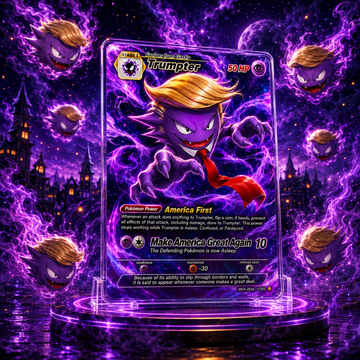[Pre-Sale] 💜 Trumpter 👻 – Make America Great Again Full-Art Parody Collectible Card 🇺🇸✨