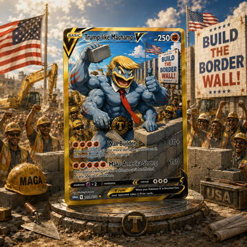 [Pre-Sale] 🔥 Trump-like Machamp V💪 – “Wall Builder” Limited Edition Parody Collectible Card ⚡