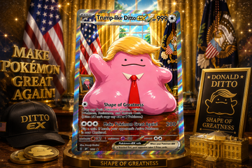 [Pre-Sale] Trump-Like Ditto EX – Shape of Greatness Custom Collector Card