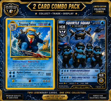 🌊🛡️ [PRE-SALE] TrumpToise + Squirtle Squad – 2 Card Metal Collector Combo Pack 🛡️🌊