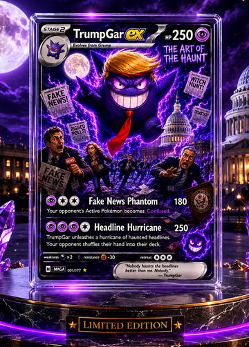 [PRE-SALE] 👻TrumpGar EX – The Art of the Haunt Collector Card | Secret Phantom Edition👻