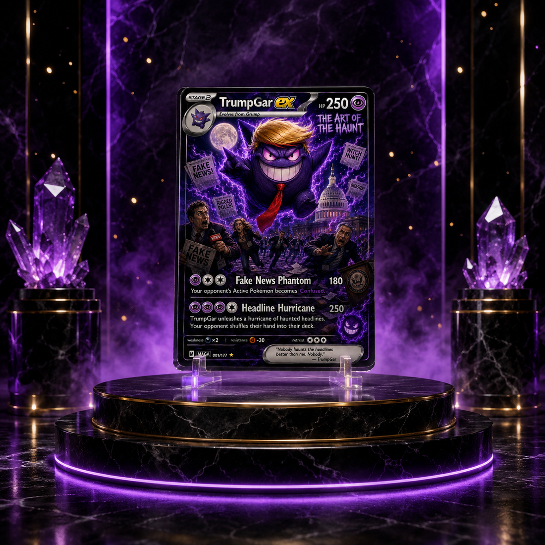 👻TrumpGar EX – The Art of the Haunt Collector Card | Secret Phantom Edition👻