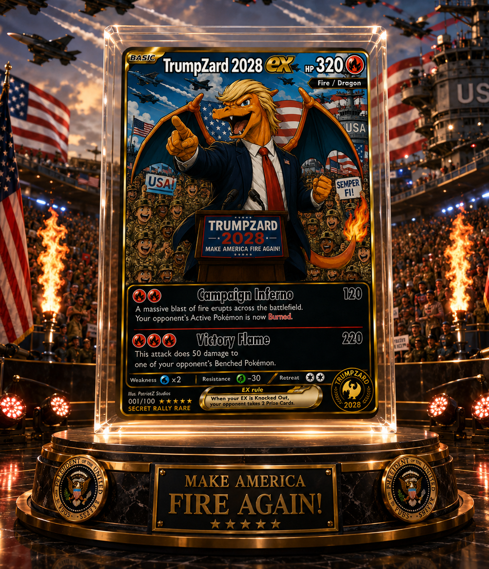 TrumpZard Collection – 3 Card Metal Collector Set | Legendary Fire Edition🔥
