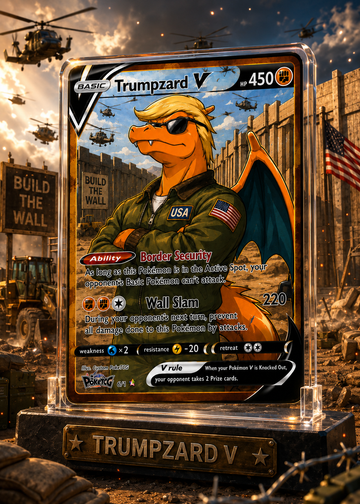 🦅⚡ "Trumpzard V" Tactical USA Edition Limited Display Card ⚡🦅