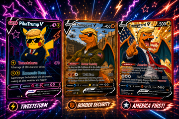 ⚡ Trumpzard & PikaTrump V Bundle – Limited Edition Parody Collector Card Set (3 Cards) ⚡