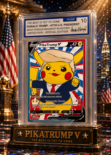 ⚡⚡ “PikaTrump V” Limited Edition Parody Collectible Card ⚡⚡