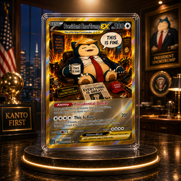 😴 [PRE-SALE] President SnorTrump EX – "This Is Fine" Collector Card | Executive Office Edition 😴