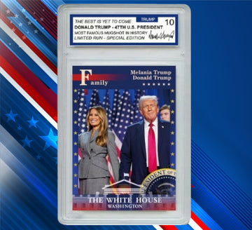 Donald Trump & Melania Trump Collector's Trading Card - Gem Mint 10 Rated