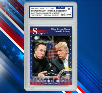 Donald Trump & Elon Musk Collector's Trading Card - Gem Mint 10 Rated