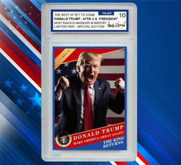 Donald Trump King Victory Collector's Trading Card - Gem Mint 10 Rated