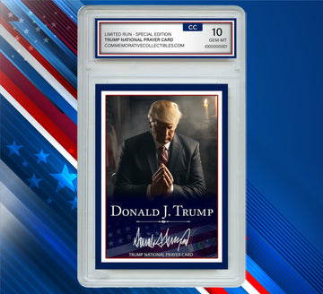 Donald Trump Prayer Card Collector's Trading Card - Gem Mint 10 Rated